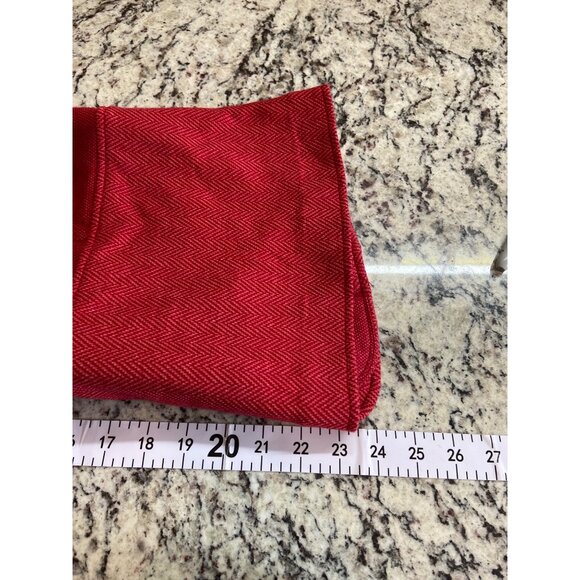 Coldwater Creek Red Vest L Polka Dot Trim Textured Herringbone Knit Preppy - Picture 7 of 7